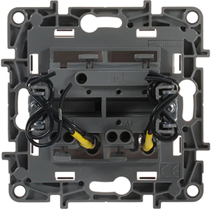 выключатель 2-клавишный Legrand Etika с подсветкой - вид с тыльной стороны