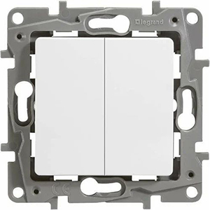 переключатель 2-клавишный Legrand Etika 672212 - внешний вид