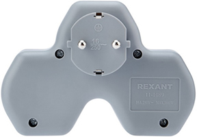 разветвитель 2-местный Rexant 11-1089 с з/к и шторками + 2 USB (2,4 А) - внешний вид