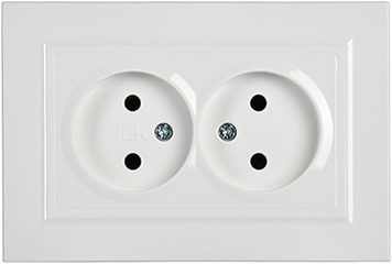 розетка 2-местная IEK РС12-2-БрБ Brite - внешний вид