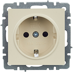 розетка 1-местная IEK РС14-1-0-БрКр Brite - внешний вид