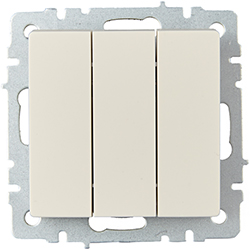 выключатель 3-клавишный IEK ВС10-3-0-БрКр Brite - внешний вид