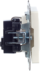 розетка 1-местная IEK РС14-1-0-БрЖ Brite - вид сбоку