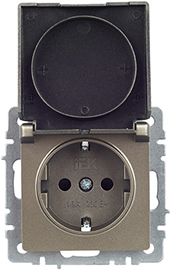 розетка 1-местная IEK РСбш10-3-БрШ Brite - внешний вид