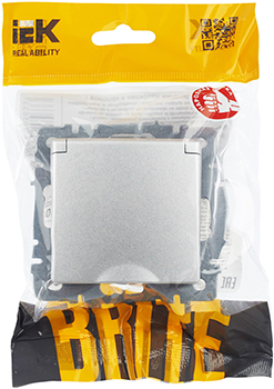 розетка 1-местная IEK РСбш10-3-БрА Brite - упаковка