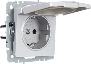 розетка 1-местная IEK РСбш10-3-БрА Brite - внешний вид