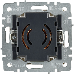 светорегулятор поворотно-нажимной IEK СС10-1-0-БрБ Brite - вид с тыльной стороны
