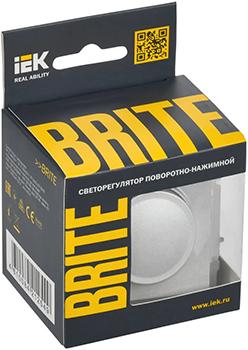 светорегулятор поворотно-нажимной IEK СС10-1-0-БрА Brite - упаковка