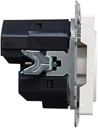 розетка 1-местная IEK РЮш11-1-БрЖ Brite - вид сбоку