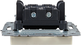 выключатель 1-клавишный перекрестный IEK ВС10-1-3-БрКр Brite - вид сбоку