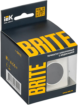 терморегулятор электронный IEK ТС10-1-БрБ Brite - упаковка