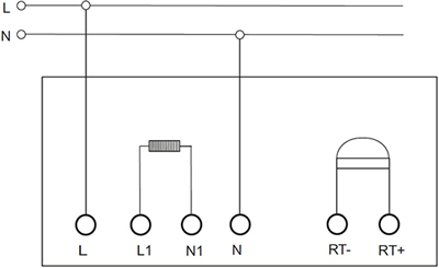 терморегулятор электронный IEK Brite - схема подключения