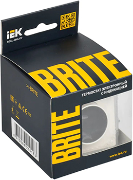 терморегулятор электронный IEK ТС10-1-БрЖ Brite - упаковка