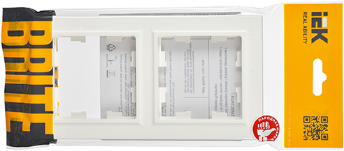 рамка 2-постовая IEK РУ-2-БрБ Brite - упаковка