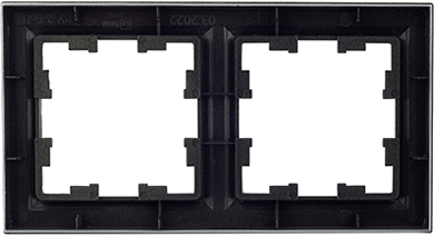 рамка 2-постовая IEK РУ-2-БрЧ Brite - вид с тыльной стороны