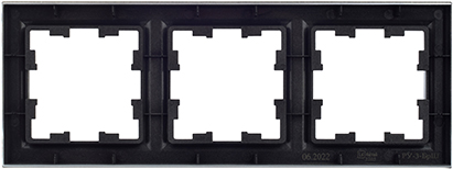 рамка 3-постовая IEK РУ-3-БрШ Brite - вид с тыльной стороны