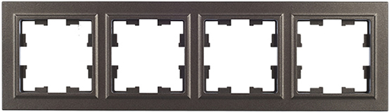 рамка 4-постовая IEK РУ-4-БрТБ Brite - внешний вид