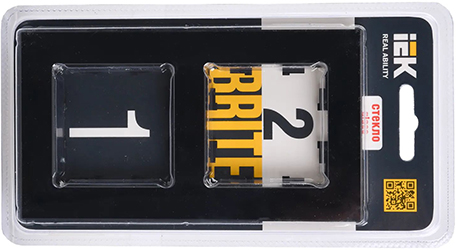 рамка 2-постовая IEK РУ-2-2-БрЧ Brite - упаковка