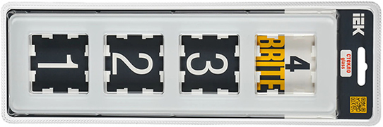 рамка 4-постовая IEK РУ-4-2-Бр стекло белый RE Brite - внешний вид