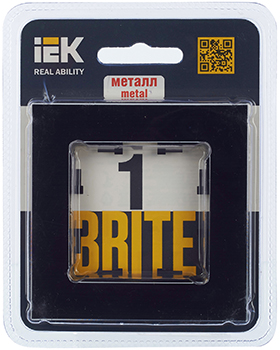 рамка 1-постовая IEK РУ-1-1-БрЧ Brite - упаковка