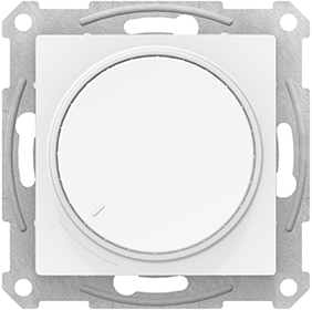 светорегулятор поворотно-нажимной Systeme Electric AtlasDesign (400 Вт), лотос - внешний вид