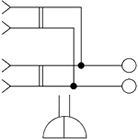 розетка 2-местная TDM "Ладога" - схема подключения
