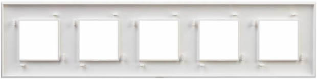 рамка 5-постовая DKC Avanti, цвет белое облако, - вид сзади