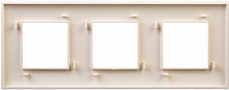 рамка 3-постовая DKC Avanti, цвет ванильная дымка, - вид сзади