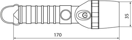 led фонарь автомобильный TDM SQ0350-0058 - размеры