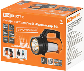 аккумуляторный led фонарь TDM SQ0350-0003 - упаковка