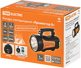 аккумуляторный led фонарь TDM SQ0350-0008 - упаковка