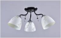 Светильник потолочный (люстра) 3*60Вт E27 черный/хром 