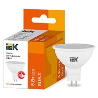 купить Лампа свд 220В GU5.3 5Вт 3000К 450лм MR16 матовая IEK  в Кирове Лампа свд 220В GU5.3 5Вт 3000К 450лм MR16 матовая IEK