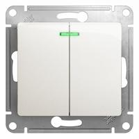 купить Глосса перламутр выключатель 2кл с подсветкой скрытая 10А IP20  в Кирове Глосса перламутр выключатель 2кл с подсветкой скрытая 10А IP20