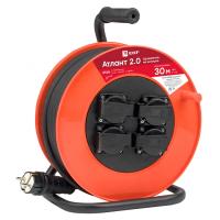 купить Удлинитель 4-мест 30м ПВС 3*1,5 красный катушка металл IP44 EKF  в Кирове Удлинитель 4-мест 30м ПВС 3*1,5 красный катушка металл IP44 EKF