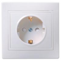 купить Кварта белый розетка скрытая 1-мест заземление шторки IP20  в Кирове Кварта белый розетка скрытая 1-мест заземление шторки IP20
