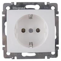 Валена белый розетка скрытая 1-мест заземление IP21 