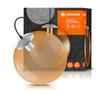 Светильник подвесной (люстра) 1*60Вт E27 черный/золото/прозрачный шар d30