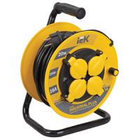 купить Удлинитель 4-мест 20м ПВС 3*1,5 черный катушка IP44 IEK  в Кирове Удлинитель 4-мест 20м ПВС 3*1,5 черный катушка IP44 IEK