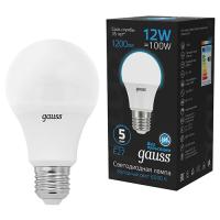 купить Лампа светодиодная 220В Е27 12Вт 6500К 1200лм стандарт A60 матовая Gauss Black в Кирове Лампа светодиодная 220В Е27 12Вт 6500К 1200лм стандарт A60 матовая Gauss Black
