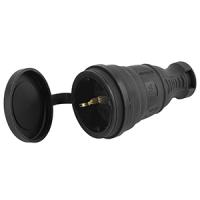 купить Розетка переносная 16А заземление черный каучук IP44 ЭРА в Кирове Розетка переносная 16А заземление черный каучук IP44 ЭРА