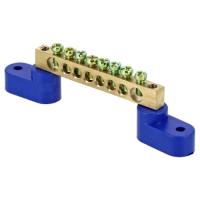 Шина нулевая 8*12 8 отв. на 2 угловых изол.