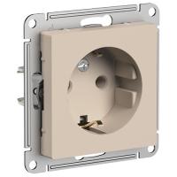 купить Атлас песочный розетка скрытая 1-мест заземление IP20  в Кирове Атлас песочный розетка скрытая 1-мест заземление IP20