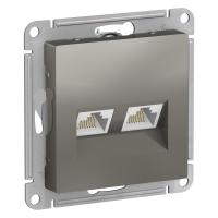 купить Атлас сталь розетка RJ45 скрытая 2-ая  в Кирове Атлас сталь розетка RJ45 скрытая 2-ая