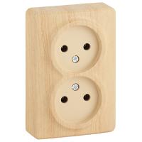 купить Эксперт сосна розетка открытая 2-мест IP20  в Кирове Эксперт сосна розетка открытая 2-мест IP20