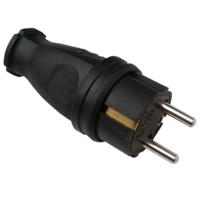 купить Вилка 16А прямая заземление черный каучук IP44 IN HOME 9210 в Кирове Вилка 16А прямая заземление черный каучук IP44 IN HOME 9210