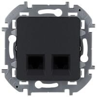 Инспириа антрацит розетка RJ45 8(8) скрытая 2-ая cat5e