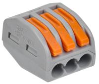 Клемма 3*4,0мм2 серый GENERICA (IEK) СМК222-413 (50шт.)