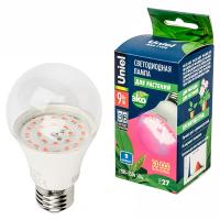 Лампа для растений свд 220В Е27 9Вт стандарт прозрачная красно-синий Uniel 