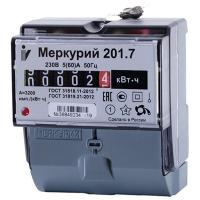 Счетчик 1ф 1т Меркурий 201.7 5-60А 230В DIN-рейка 